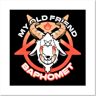 Cartoon Baphomet friend. Posters and Art